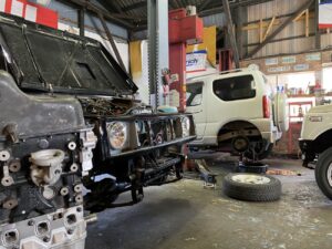 ジムニー　JA11　レストア　オールペン　カスタム　リフトアップ　バンパー　SCM